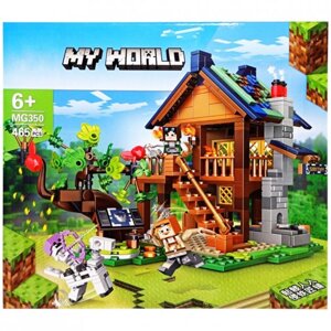 Конструктор Майнкрафт Minecraft Домик MY WORLD MG350, 465 деталей.
