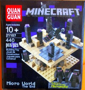 Конструктор Майнкрафт Minecraft Микро Мир Край (Конец) 44011 \10173 аналог Лего 21107