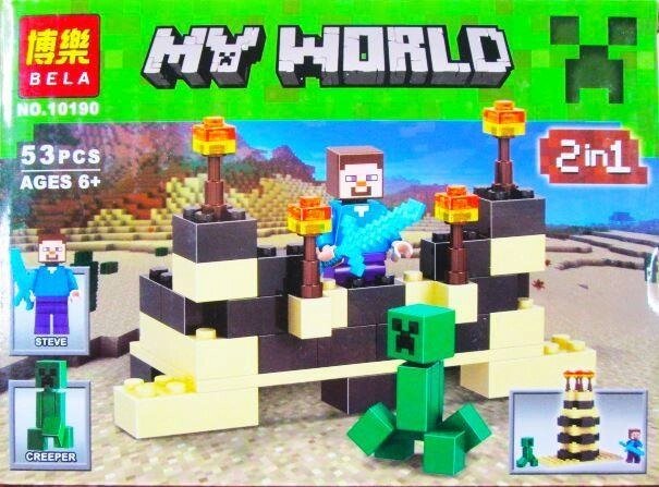 Конструктор Майнкрафт Minecraft Стив против Крипера 10190, 53 дет., аналог Лего от компании Интернет магазин детских игрушек Ny-pogodi. by - фото 1