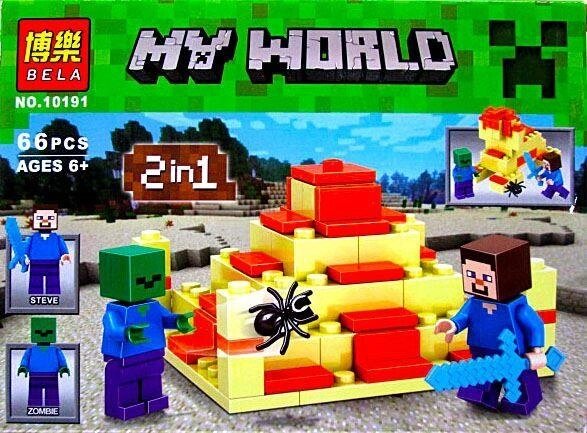 Конструктор Майнкрафт Minecraft Стив против Зомби 10191, 66 дет., аналог Лего от компании Интернет магазин детских игрушек Ny-pogodi. by - фото 1