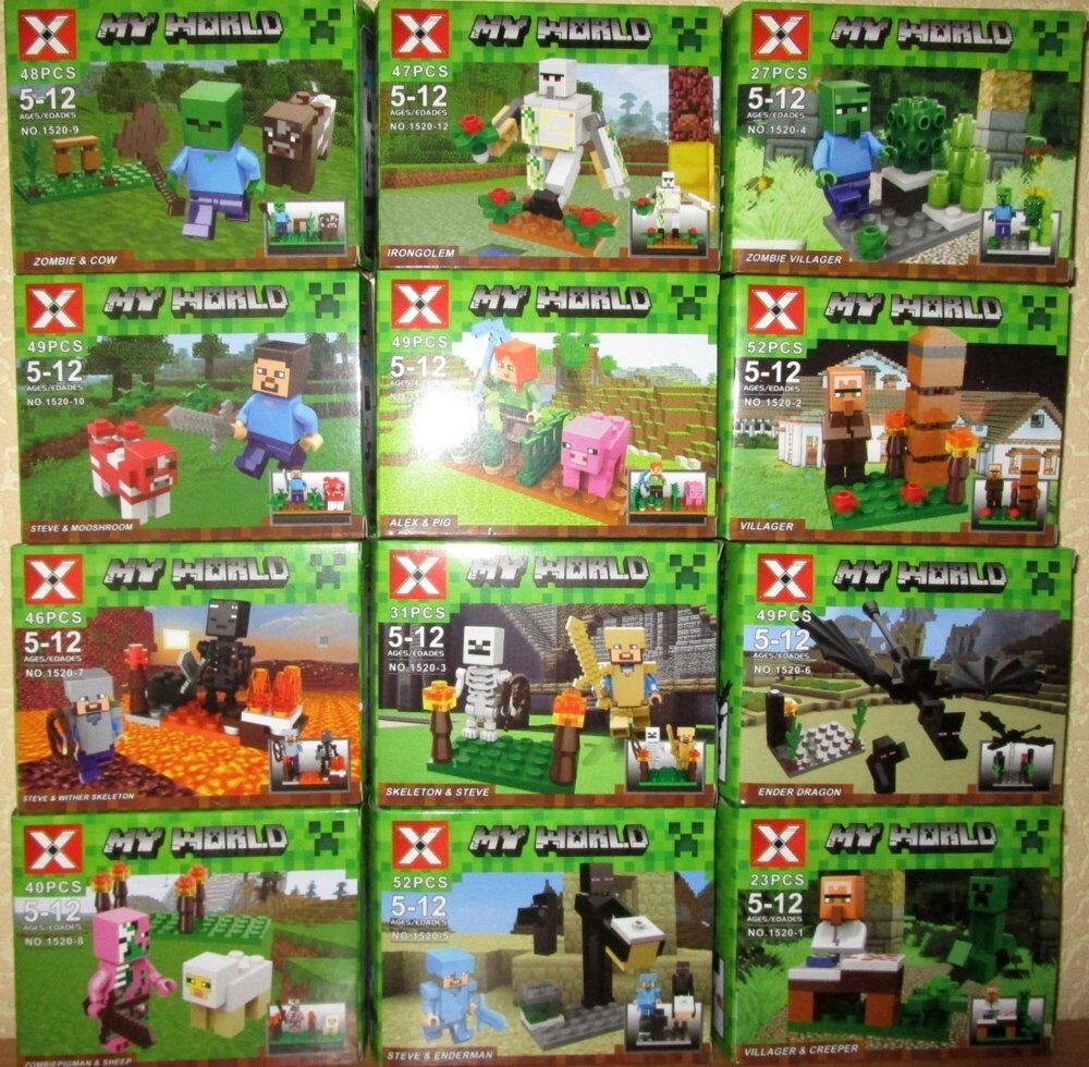 Конструктор Minecraft 2 в 1 арт. 1520 1-12 от компании Интернет магазин детских игрушек Ny-pogodi. by - фото 1
