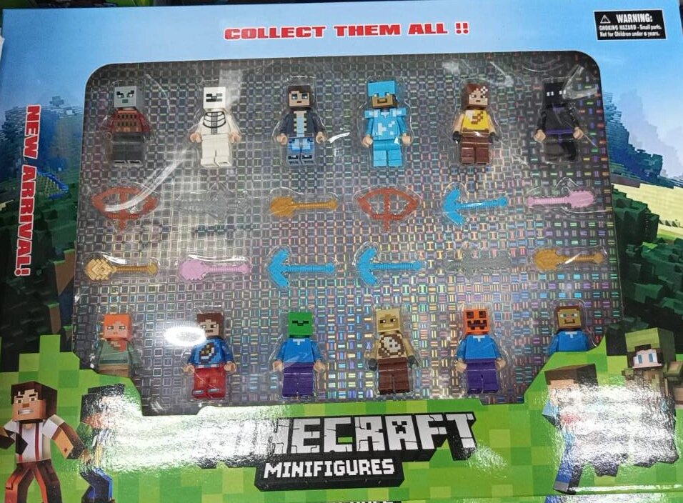 Конструктор Минифигурки лего (lego) Майнкрафт MINECRAFT 12 в 1 с оружием от компании Интернет магазин детских игрушек Ny-pogodi. by - фото 1