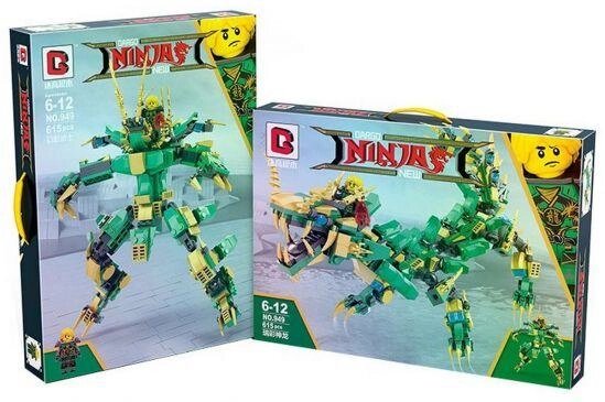 Конструктор  Ninja Зеленый дракон  аналог лего нинзяго 2в1 арт. 949 от компании Интернет магазин детских игрушек Ny-pogodi. by - фото 1