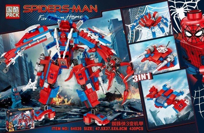 Конструктор PRCK Super Heroes Человек-паук 64035 430 деталей от компании Интернет магазин детских игрушек Ny-pogodi. by - фото 1