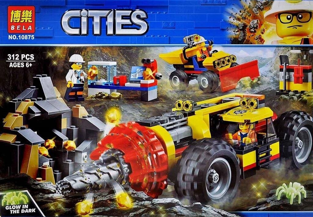 Конструктор Сити Тяжелый бур для горных работ, bela 10875, аналог LEGO City (Лего Сити) 60186 от компании Интернет магазин детских игрушек Ny-pogodi. by - фото 1