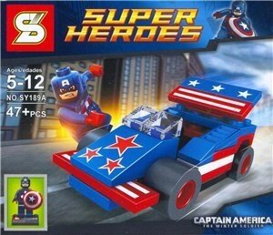 Конструктор "SZ" серии "SUPER HEROES / Супер герои" мод. SY189-A "Капитан Америка и его машина"
