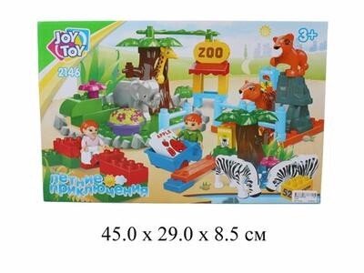 Конструктор - зоопарк (52 крупные детали) "Летние приключения" в кор. Joy Toy 2146 от компании Интернет магазин детских игрушек Ny-pogodi. by - фото 1