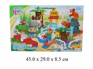 Конструктор - зоопарк (52 крупные детали) Летние приключения" в кор. Joy Toy 2146