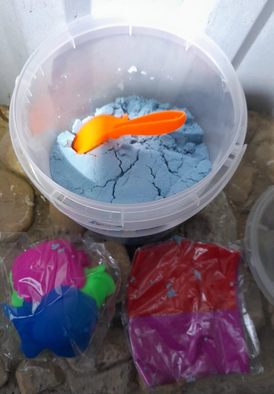 Космический пластичный кинетический песок, надувная песочница и формочки лопатка 0.5кг. от компании Интернет магазин детских игрушек Ny-pogodi. by - фото 1