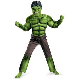 Костюм детский Халк Hulk Avengers Muscle с мышцами 130-140 см