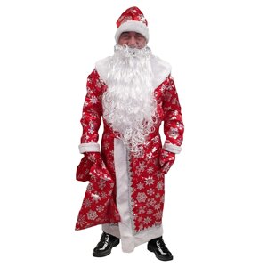 Костюм карнавальный для взрослых Дед Мороз рост 165-180см