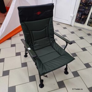 Кресло карповое с подлокотниками Mifine 55011 для рыбалки регулируемые спина и ножки до 120 кг