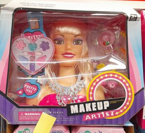Кукла манекен для причесок, макияжа и маникюра с косметикой 007-2 F