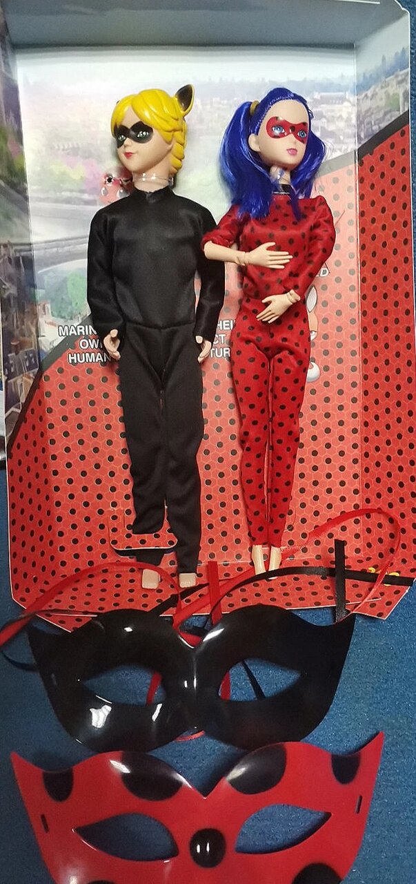 Кукла Miraculous Леди Баг (шарнирная) и Супер-Кот 29 см с масками от компании Интернет магазин детских игрушек Ny-pogodi. by - фото 1