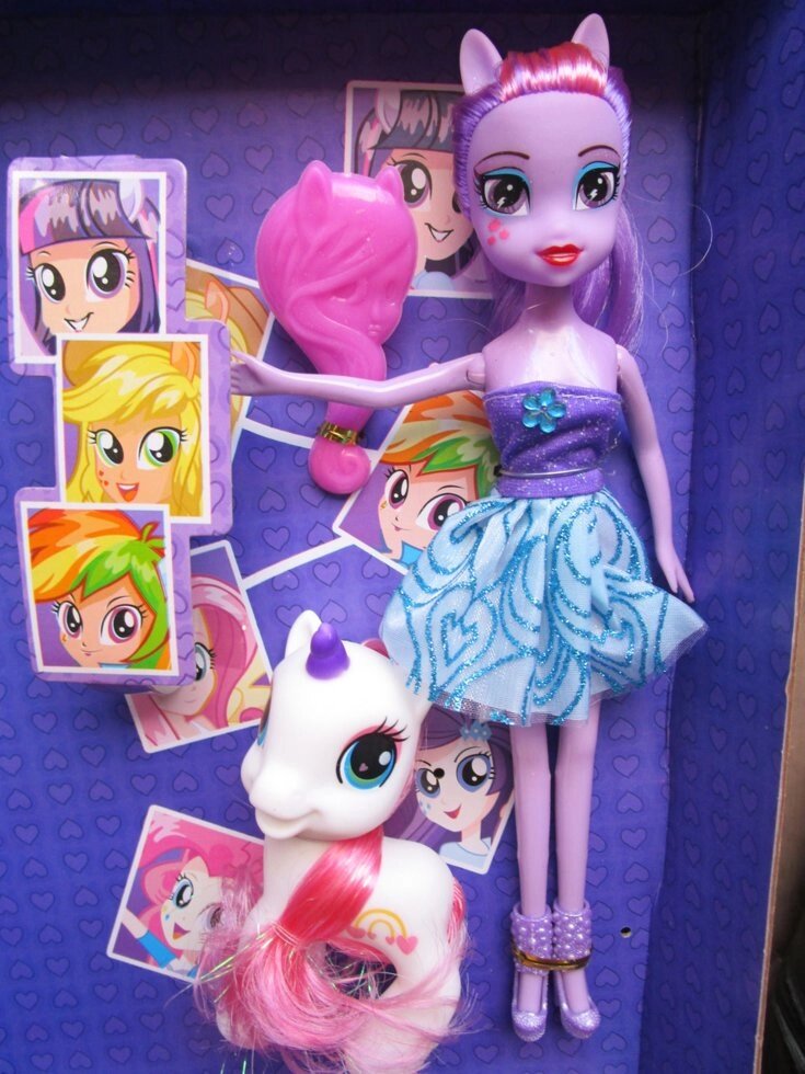 Кукла понивиль 4 вида (кукла, пони и расческа) от компании Интернет магазин детских игрушек Ny-pogodi. by - фото 1