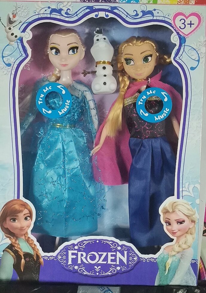Куклы «Холодное сердце»  Frozen  Эльза и Анна и снеговик олаф музыкальные от компании Интернет магазин детских игрушек Ny-pogodi. by - фото 1