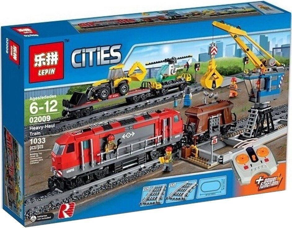 Лего Мощный грузовой поезд + пульт, мотор, Lepin 02009, аналог Лего поезд 60098 от компании Интернет магазин детских игрушек Ny-pogodi. by - фото 1