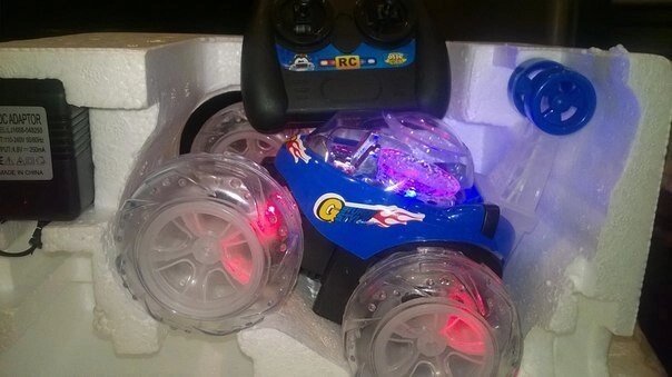Машинка на р/у перевертыш на больших колёсах красная и синия от компании Интернет магазин детских игрушек Ny-pogodi. by - фото 1