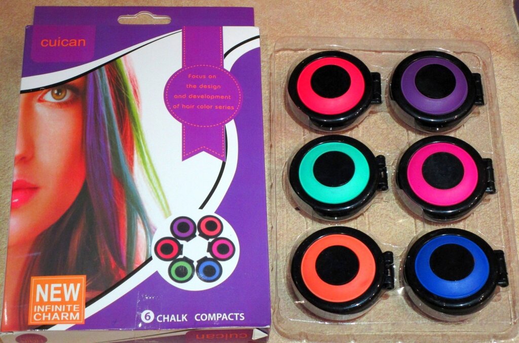 Мелки цветные для волос 6 цветов от компании Интернет магазин детских игрушек Ny-pogodi. by - фото 1