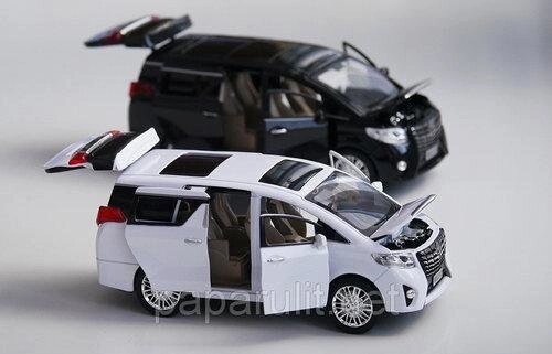 Металлическая машинка минивэн Toyota Alphard Тойота Альфард третье поколение открывается всё 1/24 XLG от компании Интернет магазин детских игрушек Ny-pogodi. by - фото 1