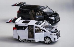 Металлическая машинка минивэн Toyota Alphard Тойота Альфард третье поколение открывается всё 1/24 XLG