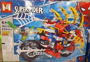 MG1231 Конструктор Человек-паук и Призрачный человек паук Супергерои, 553 детали, аналог Lego Spiderman