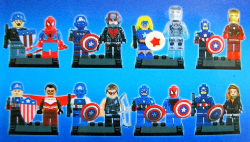 Минифигурки аналог lego capitan america и Super heroes2 в 1 от компании Интернет магазин детских игрушек Ny-pogodi. by - фото 1