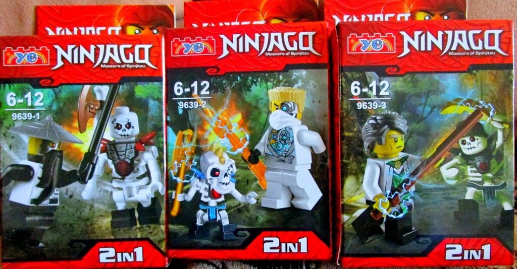 Минифигурки ninjago ниндзяго со скелетом (в ассортименте) 2 в 1 от компании Интернет магазин детских игрушек Ny-pogodi. by - фото 1