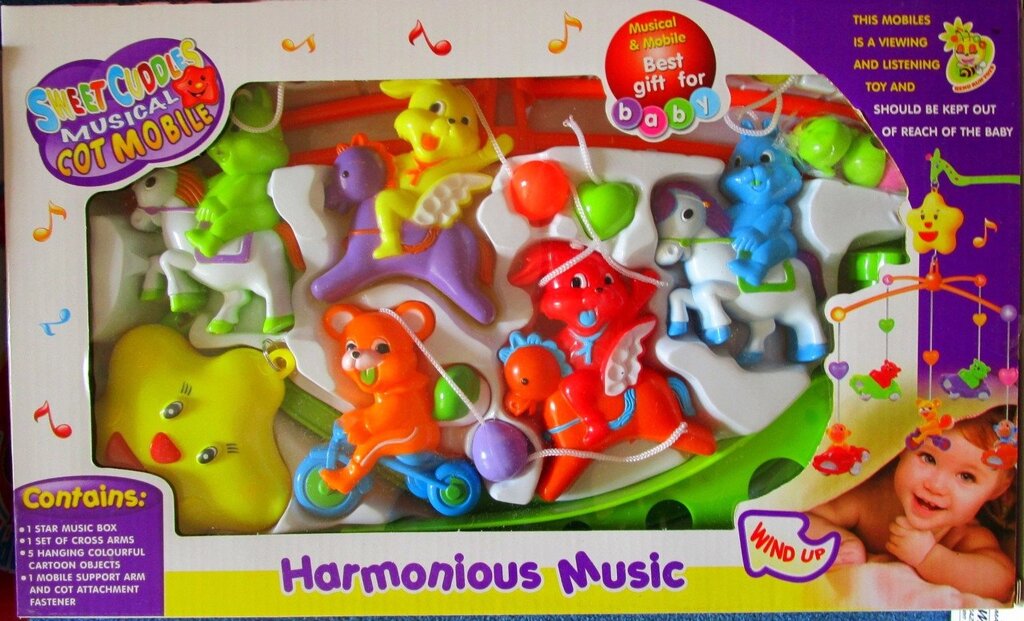 Музыкальная каруселька "зайчики на лошадках" "Harmonious Music" от компании Интернет магазин детских игрушек Ny-pogodi. by - фото 1