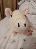 Мягкая игрушка свинка пеппа на поводке, ходит, муз.