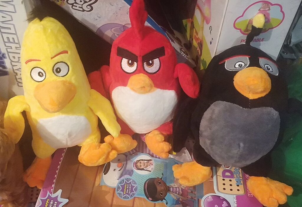 Мягкие  игрушки из игры "Angry Birds Злые птицы" чак, бомбер , рэд от компании Интернет магазин детских игрушек Ny-pogodi. by - фото 1