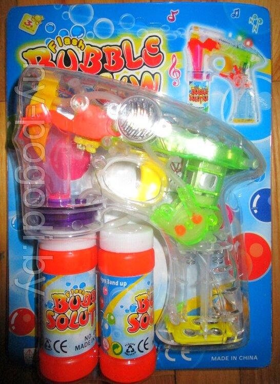 Мыльные пузыри пистолет светящийся  на батарейках от компании Интернет магазин детских игрушек Ny-pogodi. by - фото 1