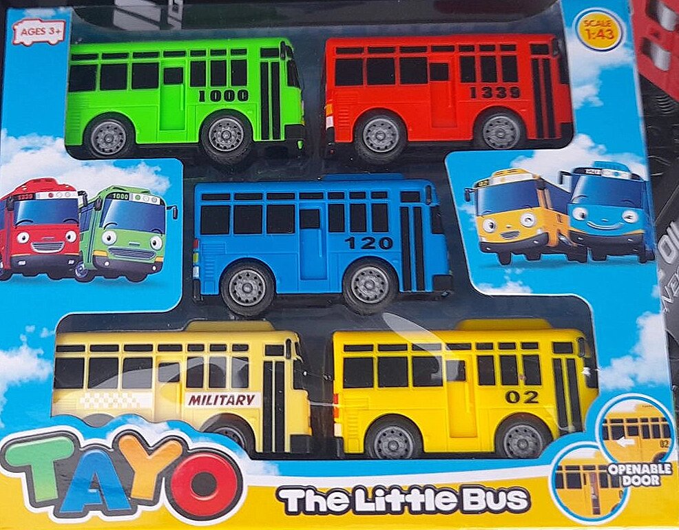 Набор Автобусы Тайо Tayo 5 шт открываются двери 874 от компании Интернет магазин детских игрушек Ny-pogodi. by - фото 1