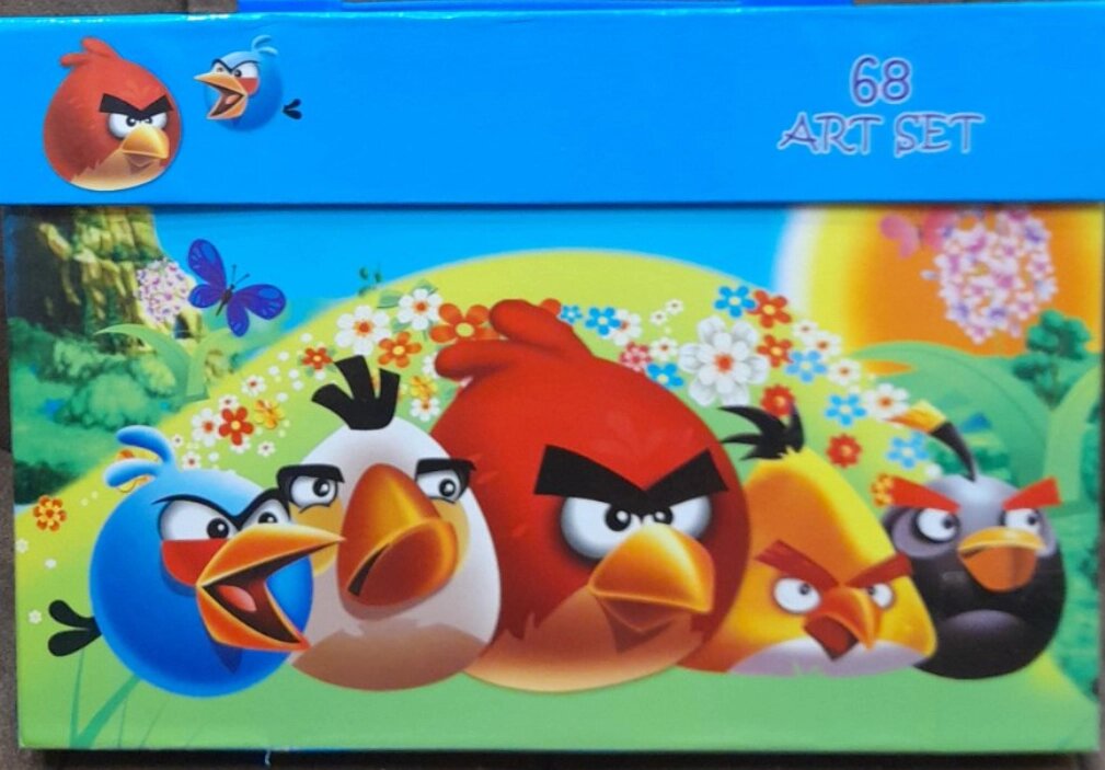 Набор для юного художника Злые птицы Angry Birds в чемодане на липучке 68 предметов  детское творчество 20068 от компании Интернет магазин детских игрушек Ny-pogodi. by - фото 1