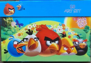 Набор для юного художника Злые птицы Angry Birds в чемодане на липучке 68 предметов детское творчество 20068