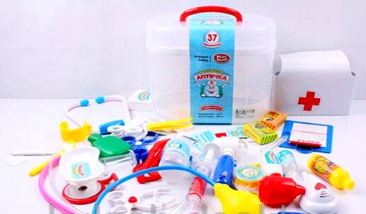 Набор доктора в чемоданчике "Bолшебная аптечка" 2553 Joy Toy, шапочка врача, очки 37 предметов от компании Интернет магазин детских игрушек Ny-pogodi. by - фото 1