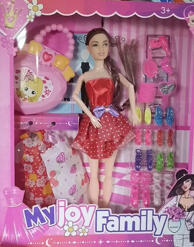 Набор кукла Барби Barbie с аксессуарами (платьями, обувью, сумочка)
