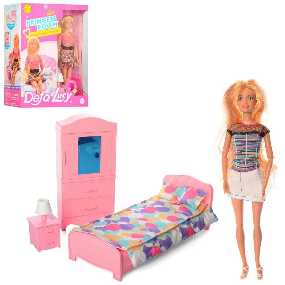 Набор кукла с мебелью спальня Defa 8378( световые эффекты) от компании Интернет магазин детских игрушек Ny-pogodi. by - фото 1