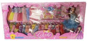 Набор кукла шарнирная Барби Barbie с 25 платьями и аксессуарами