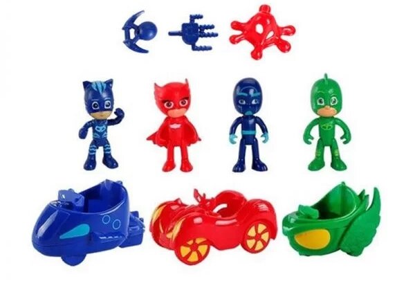 Набор минифигурок 9 см с машинками " герои в масках " PJ Mask алет кэтбой геко , 1137 от компании Интернет магазин детских игрушек Ny-pogodi. by - фото 1