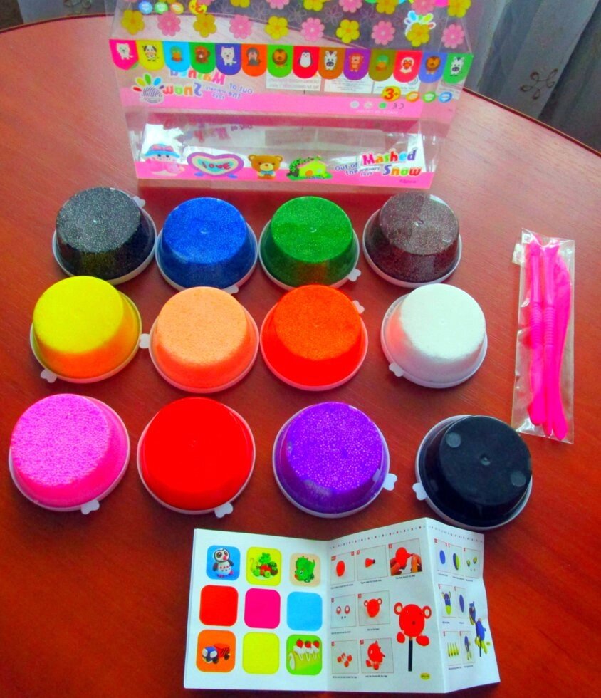 Набор "Шариковый пластилин " 12 цветов и аксессуары EN71 от компании Интернет магазин детских игрушек Ny-pogodi. by - фото 1