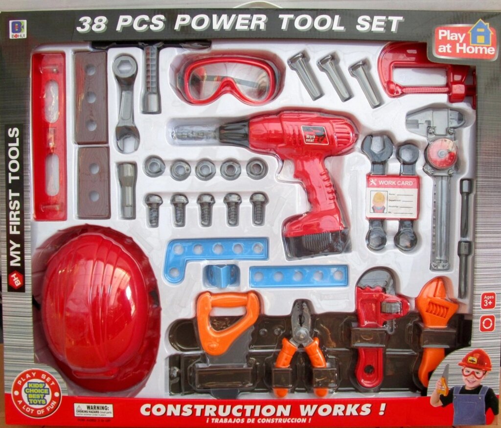 Набор строительных инструментов 38 деталей от компании Интернет магазин детских игрушек Ny-pogodi. by - фото 1