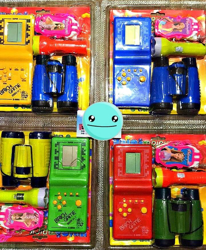 Набор Тетрис Brick Game E-9999, бинокль, фонарик и  игрушечный телефон ( разные цвета) от компании Интернет магазин детских игрушек Ny-pogodi. by - фото 1