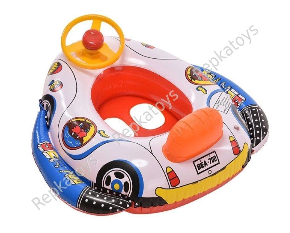 Надувной круг для плавания машинка  с рулем от компании Интернет магазин детских игрушек Ny-pogodi. by - фото 1