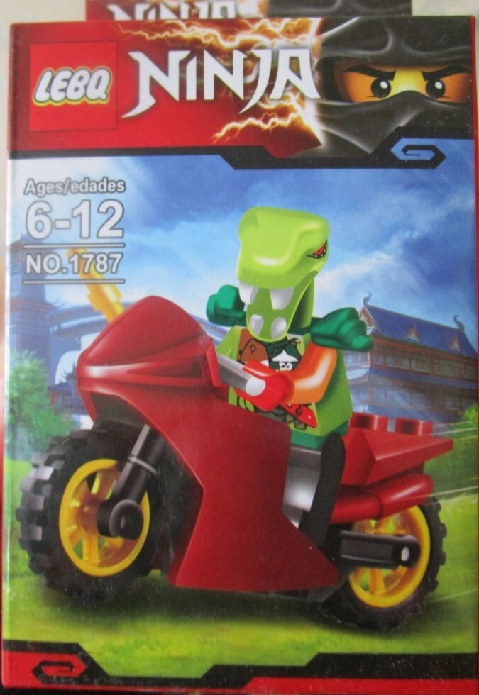 Ninja минифигурка snake (снейк) зеленая змея на мотоцикле от компании Интернет магазин детских игрушек Ny-pogodi. by - фото 1