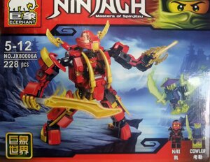 Ninjago Spinjitzu с 228 деталей с Кай и Коулер Ниндзяго конструкторы Огненный робот Кая