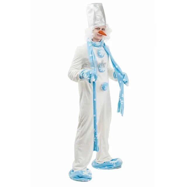Новогодний Карнавальный костюм для взрослых Снеговик 1305 / Батик от компании Интернет магазин детских игрушек Ny-pogodi. by - фото 1