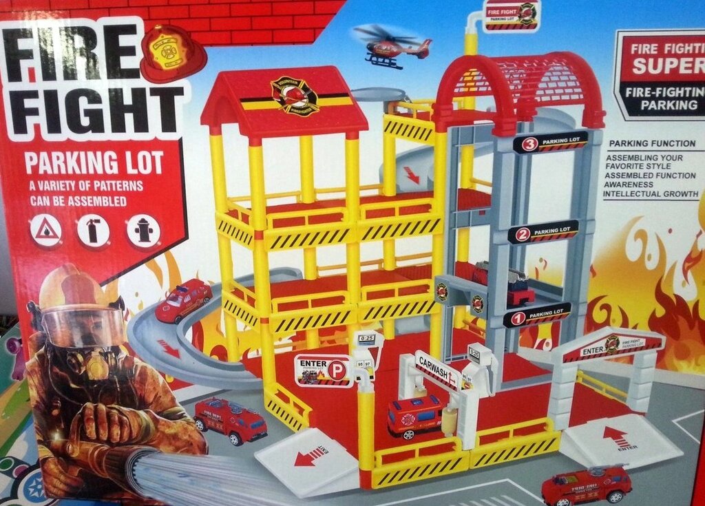 Парковка-гараж "пожарная станция" от компании Интернет магазин детских игрушек Ny-pogodi. by - фото 1
