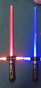 Детский двойной Star Wars световой меч 114 см звездные воины 2 меча