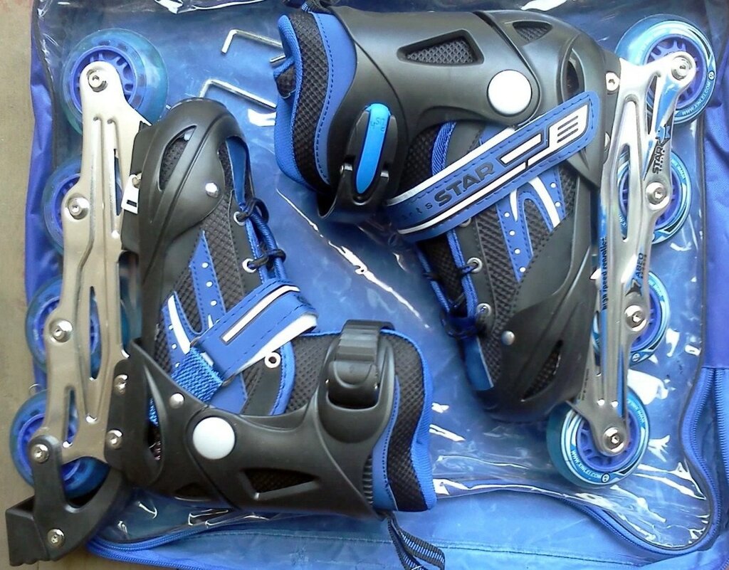 Роликовые коньки  детские раздвижные с алюминиевой рамой Star sports - интернет магазин